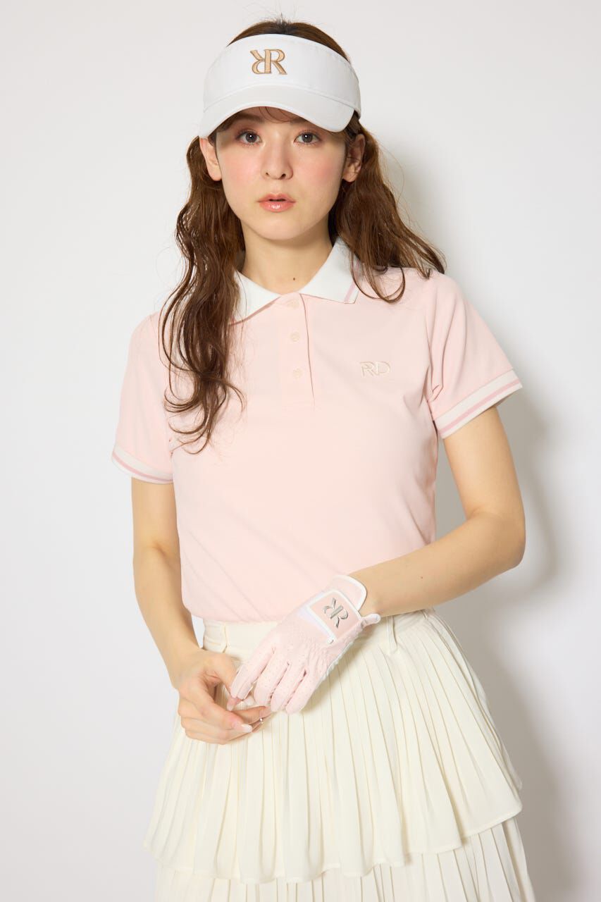 rienda「ラインコンパクトポロトップス」|Tシャツ・カットソー|