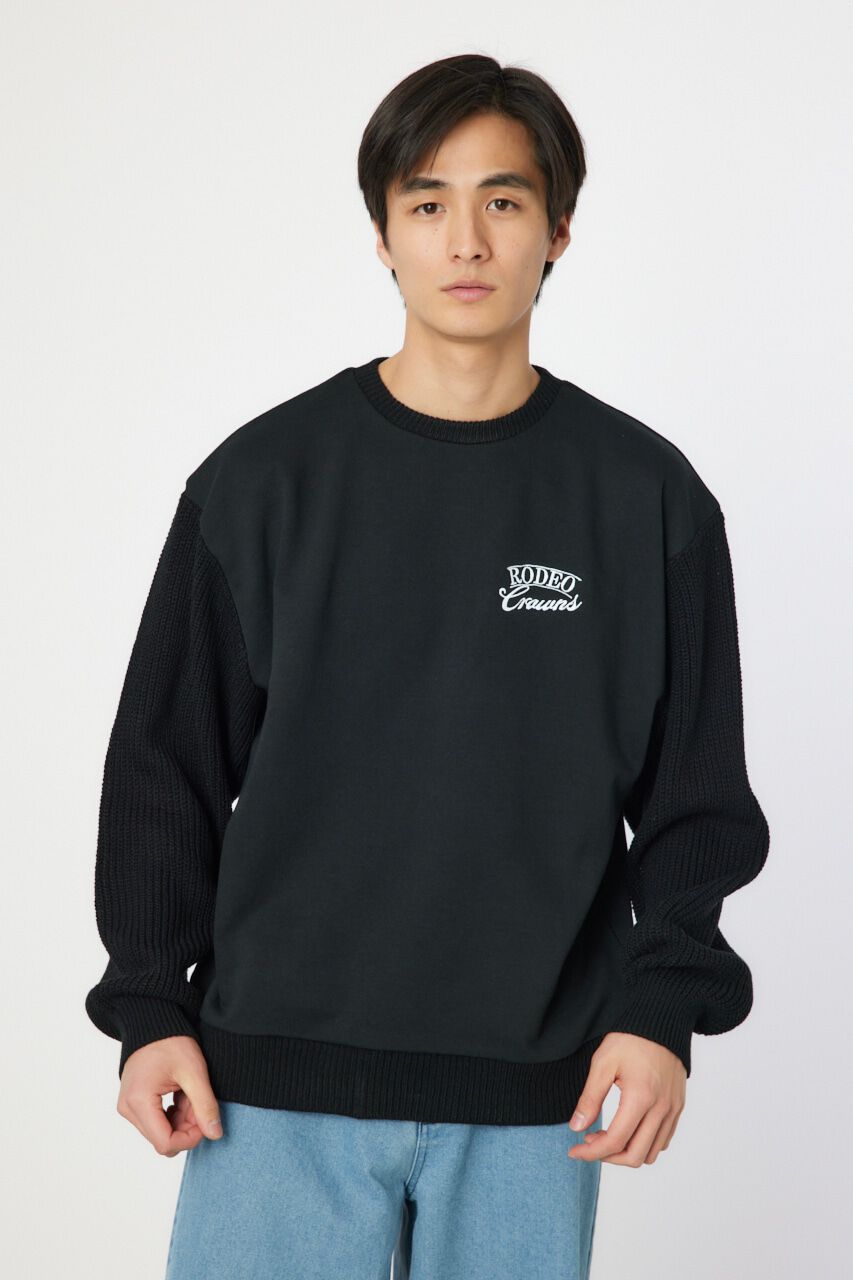RODEO CROWNS「メンズドッキングロゴニットトップス」|ニット・セーター|