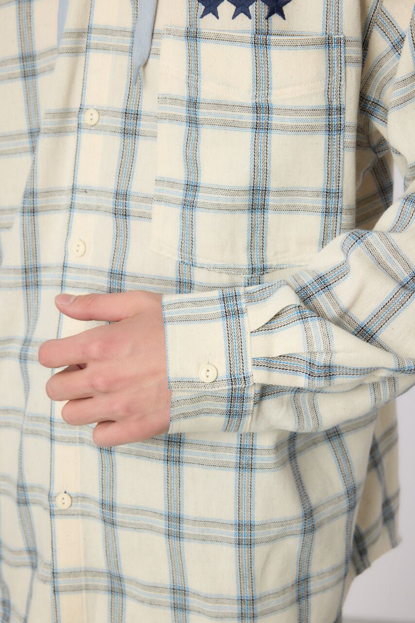 RODEO CROWNS「フーデッドチェックシャツ」|シャツ・ブラウス|