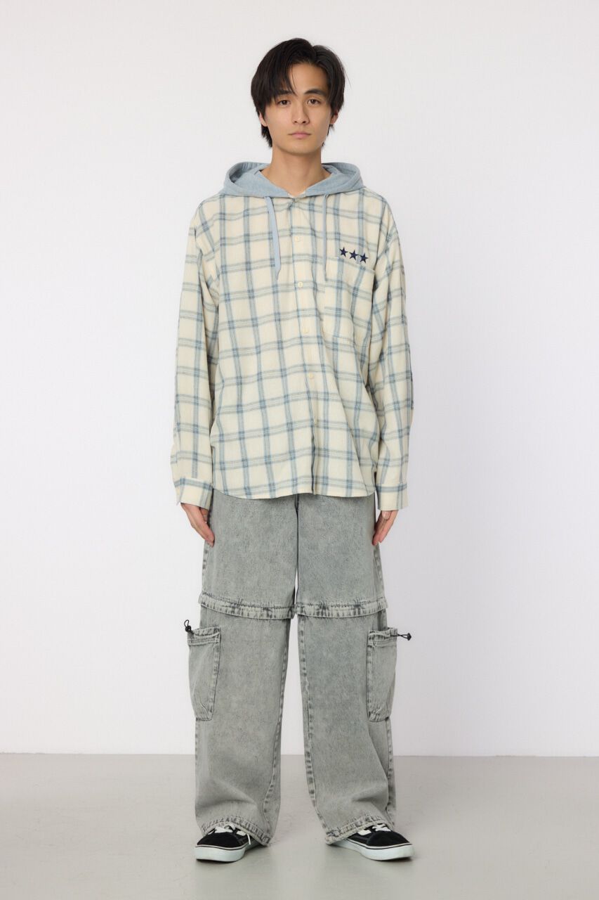 RODEO CROWNS「フーデッドチェックシャツ」|シャツ・ブラウス|