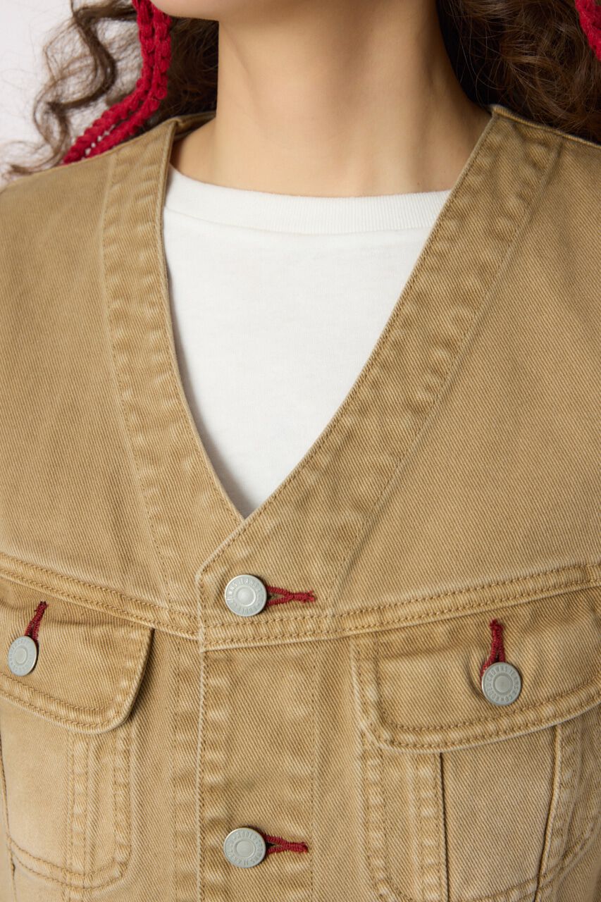 RODEO CROWNS「V CUT デニムベスト」|ダウンベスト・ベスト|