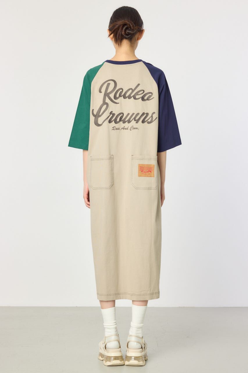 RODEO CROWNS「ラグランカラーステッチワンピース」|ワンピース|