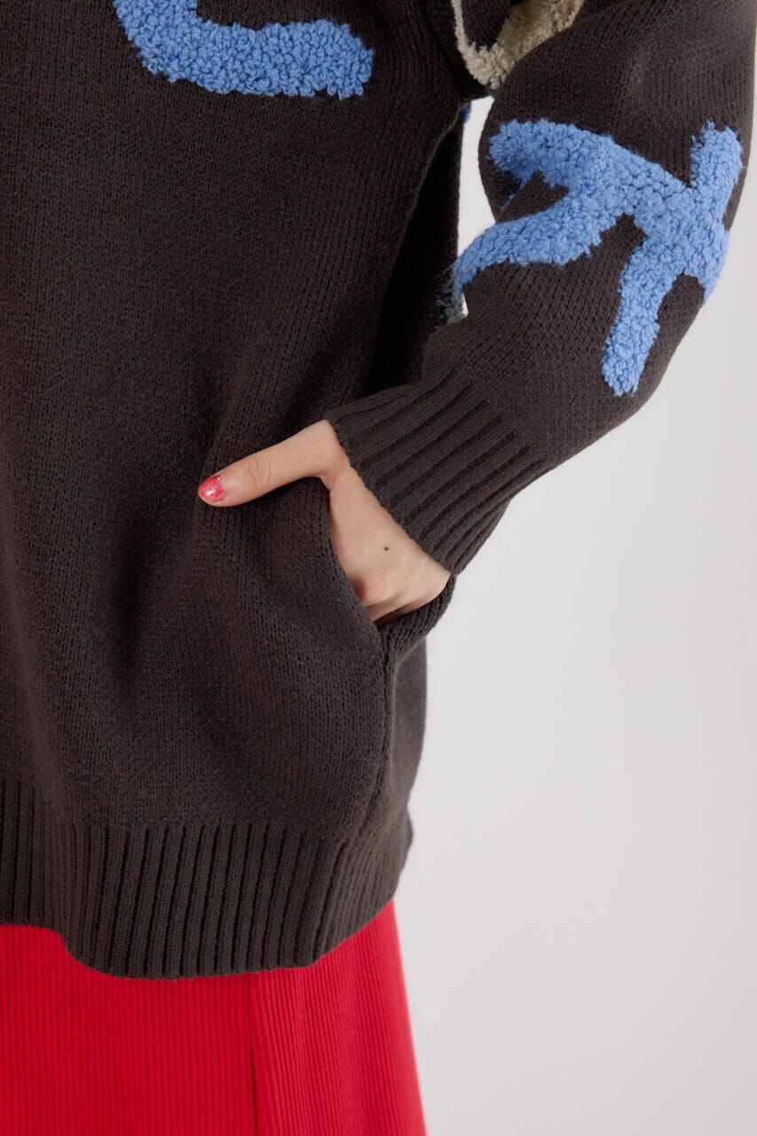 RODEO CROWNS「LETTER LOGOニットカーディガン」|カーディガン|