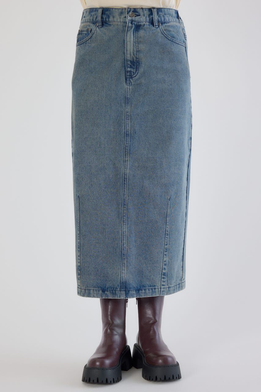 RODEO CROWNS「カーブデニムマキシスカート」|スカート|