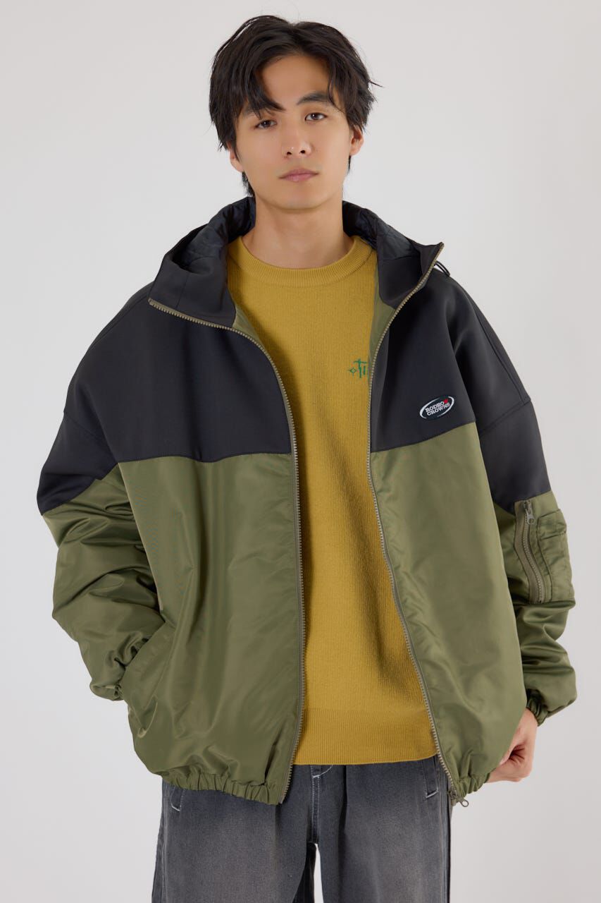 RODEO CROWNS「バイカラーフーデッドブルゾン」|ブルゾン・スタジャン|KHA