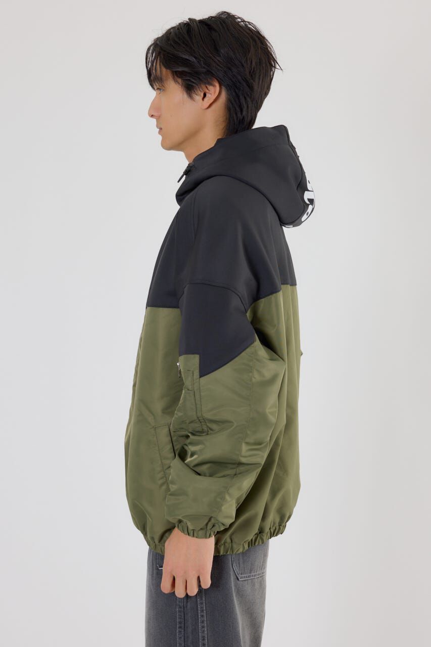 RODEO CROWNS「バイカラーフーデッドブルゾン」|ブルゾン・スタジャン|