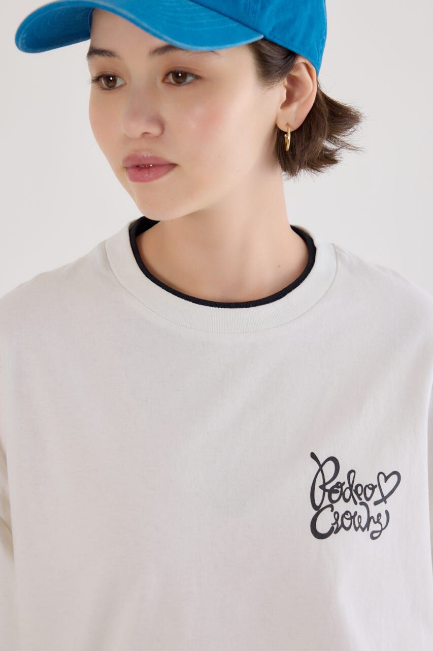 RODEO CROWNS「ハートフェイクレイヤードトップス」|Tシャツ・カットソー|