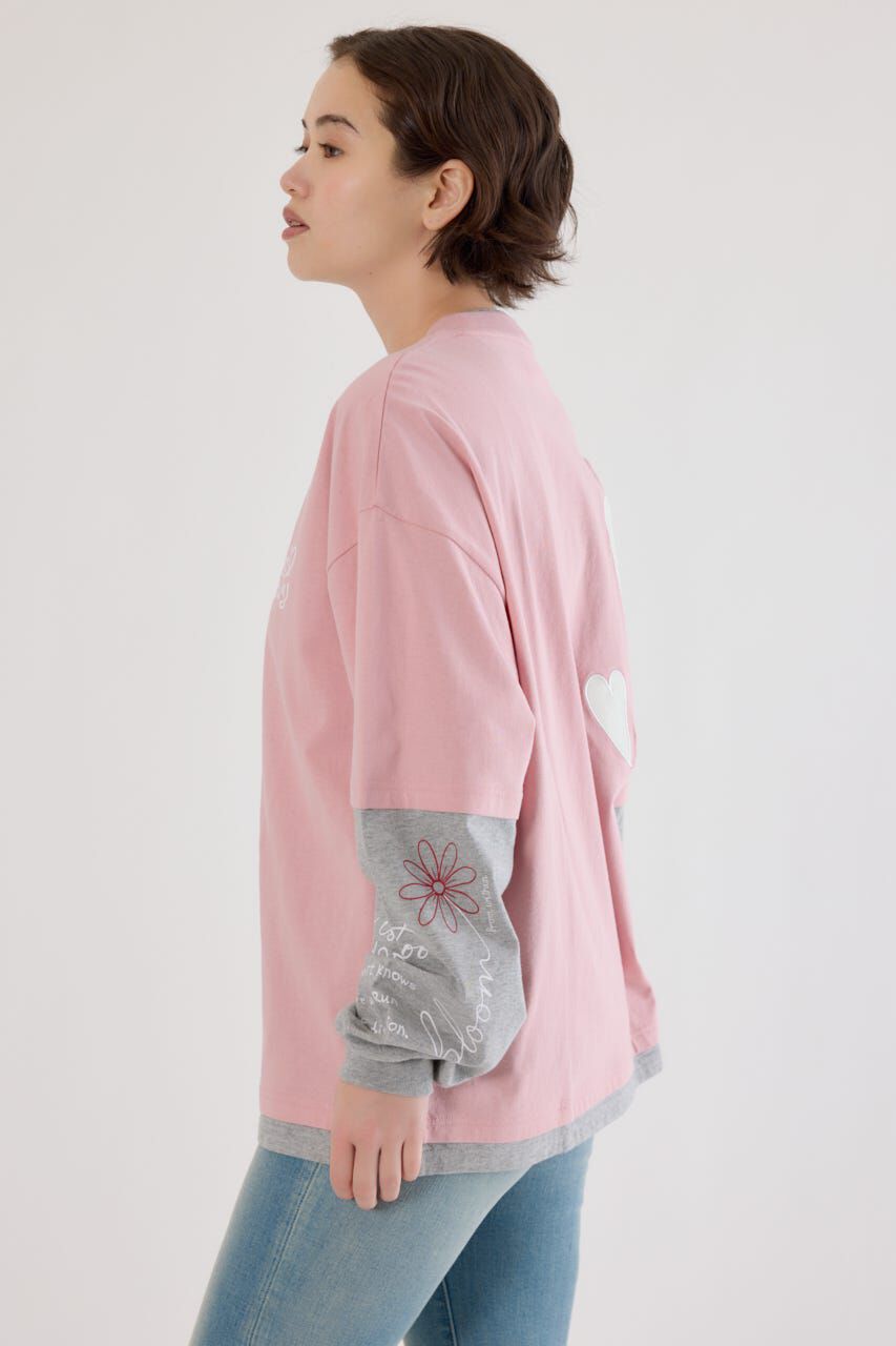 RODEO CROWNS「ハートフェイクレイヤードトップス」|Tシャツ・カットソー|