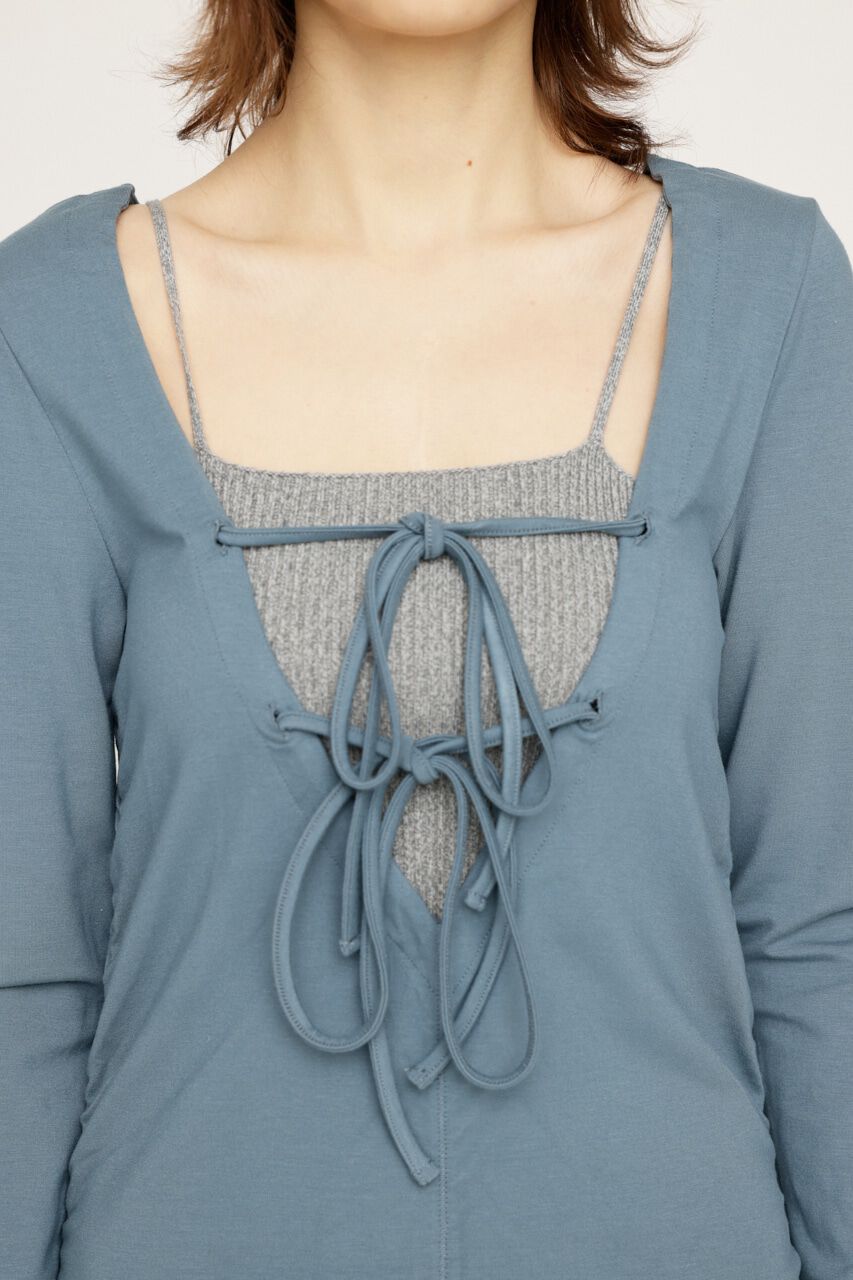 SLY「SHIRRING RIBBON 2WAY ワンピース」|ワンピース|