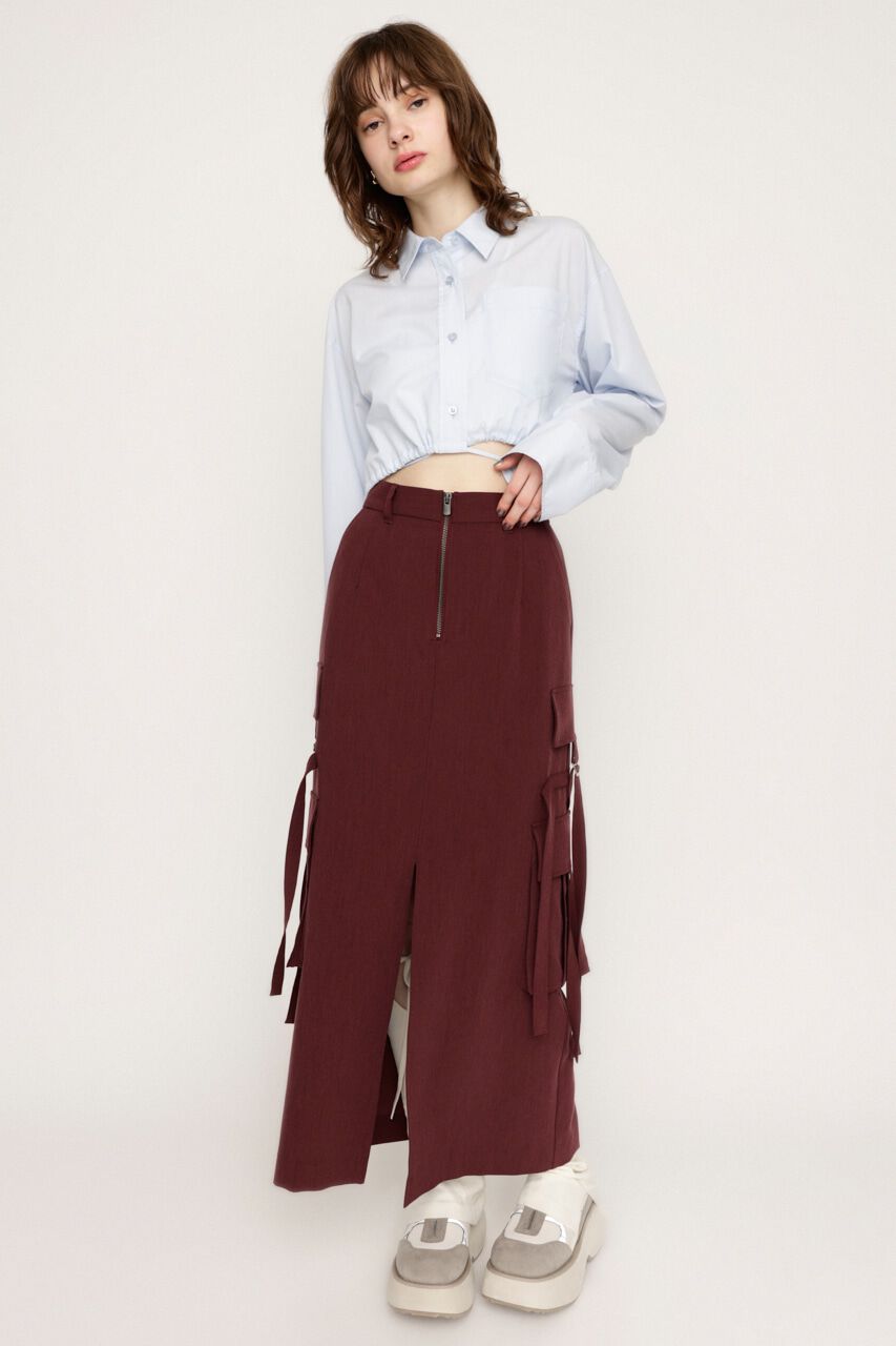 SLY「FRONT ZIP CARGO スカート」|スカート|D/RED3
