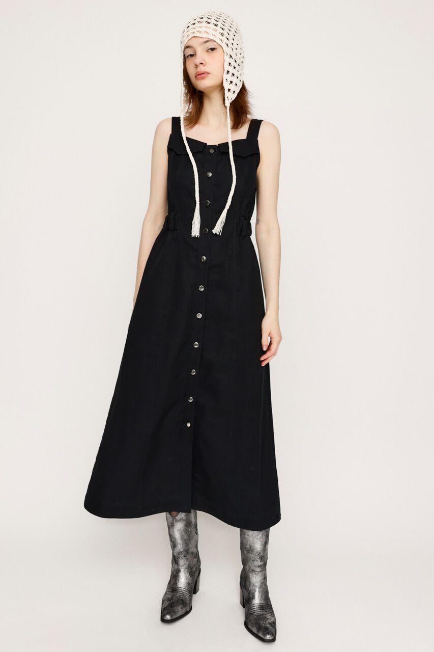 SLY「GATHER CORSET JUMPER スカート」|ワンピース|BLK