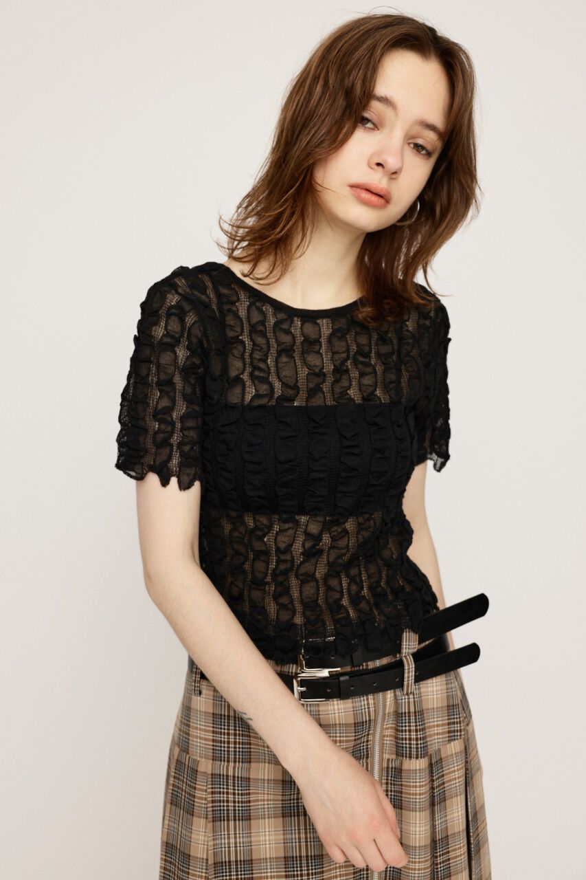 SLY「SHEER 2WAY トップス」|ニット・セーター|