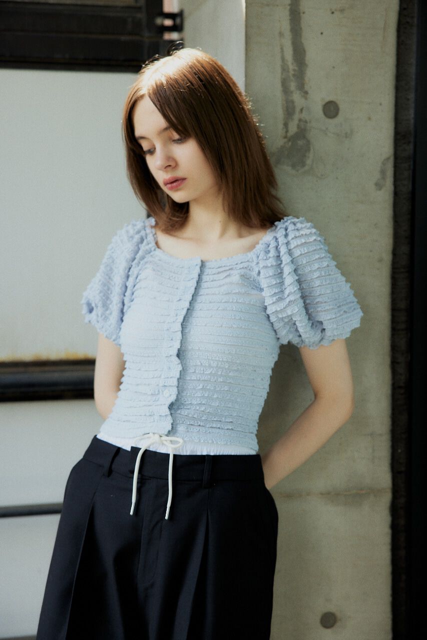 SLY「FRILL PUFF CUT トップス」|Tシャツ・カットソー|