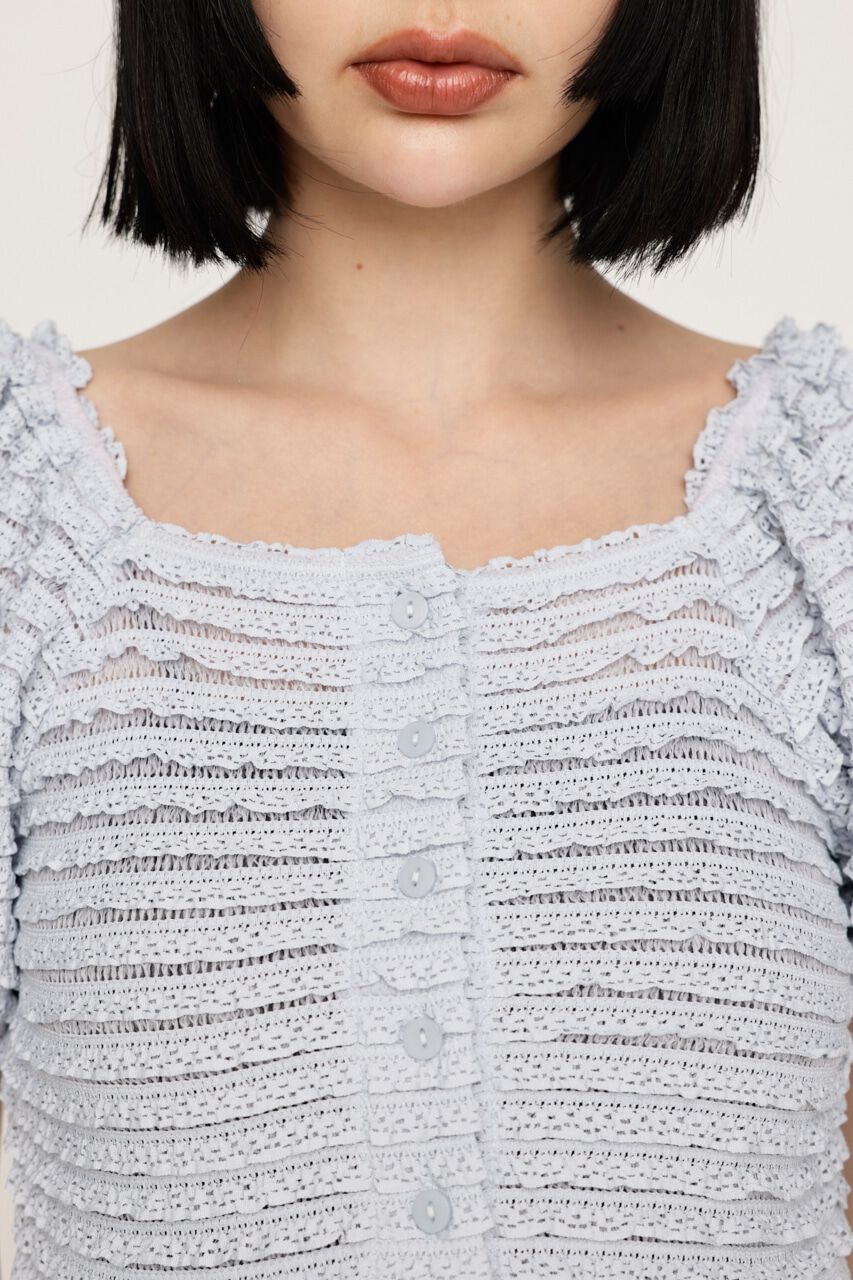 SLY「FRILL PUFF CUT トップス」|Tシャツ・カットソー|