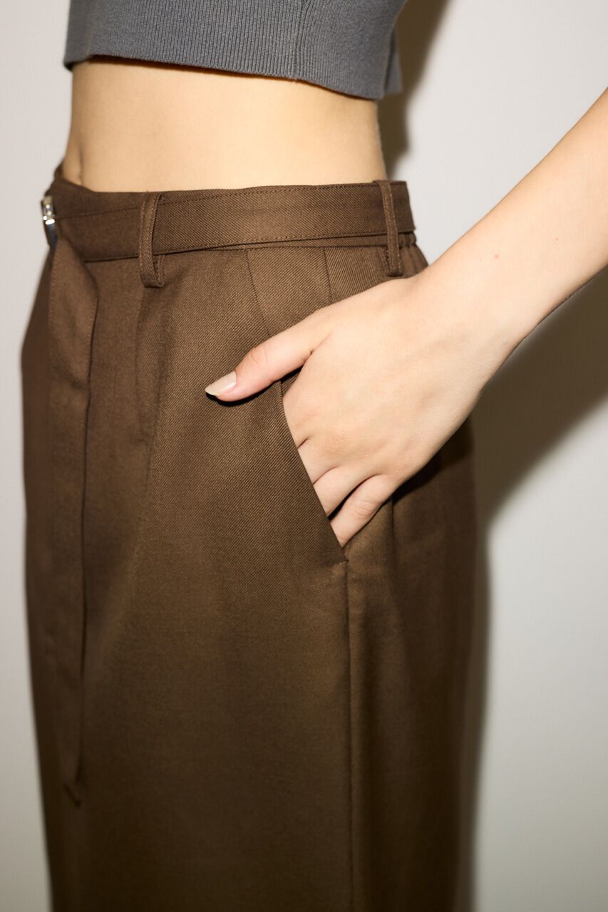 SLY「MANNISH BELTED I LINE ロングスカート」|スカート|