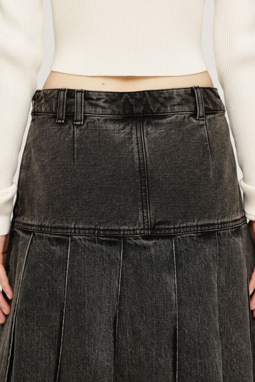 SLY「L／W OVER DYE PLEATS ミドルスカート」|スカート|