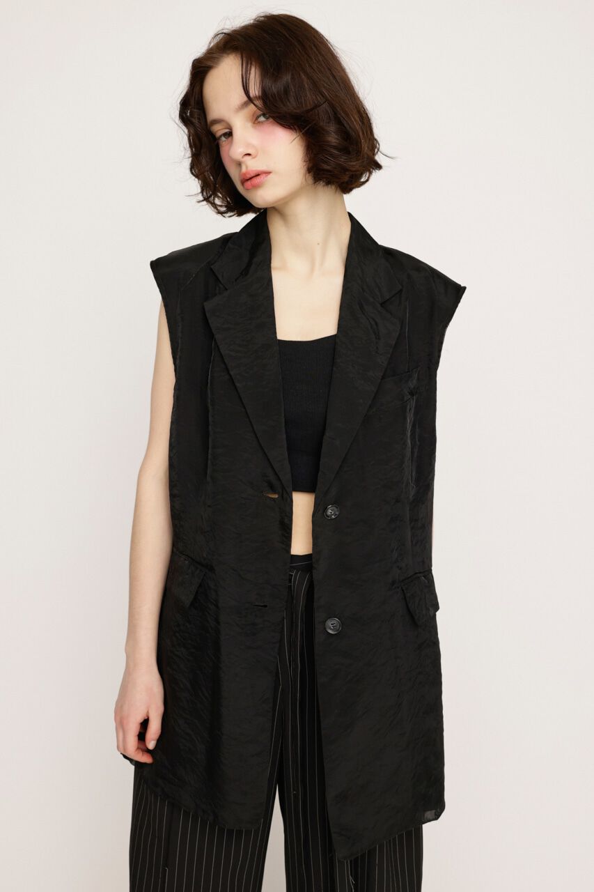 SLY「SHEER TAILOR ベスト」|ダウンベスト・ベスト|BLK