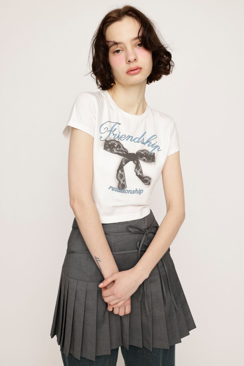 SLY「RIBBON COMPACT Tシャツ」|Tシャツ・カットソー|WHT