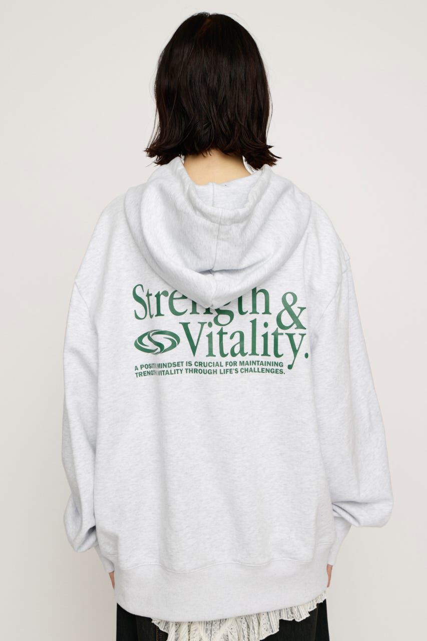 SLY「PRINT OVER HOODIE」|パーカー|