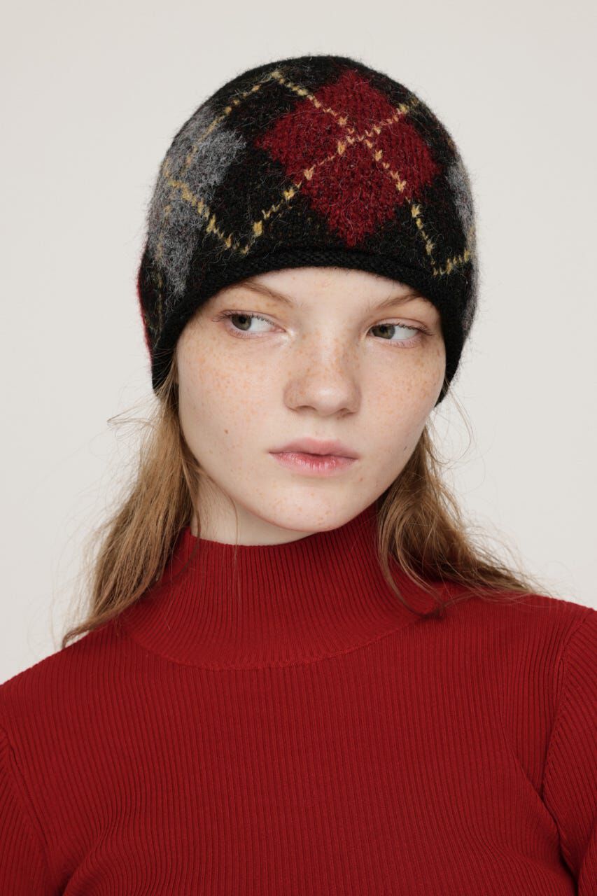 SLY「ARGYLE JQ KNIT BEANIE」|その他|