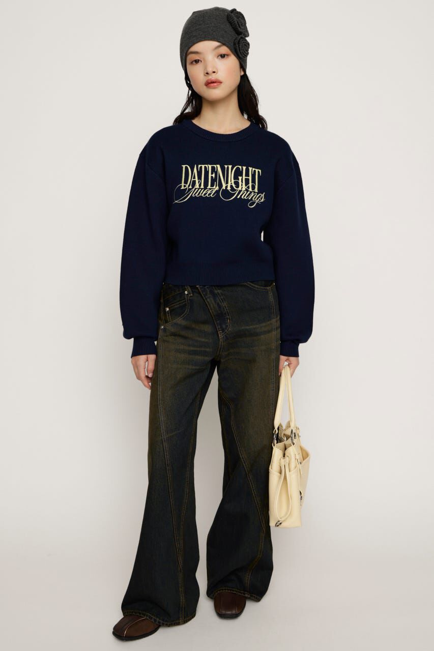 SLY「FRONT LOGO KNIT トップス」|ニット・セーター|