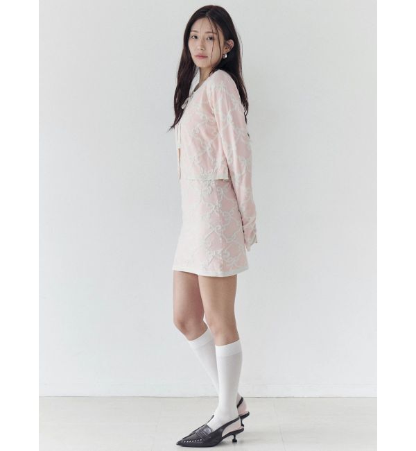 CALNAMUR「リボンジャガードキャミワンピース」|ワンピース|