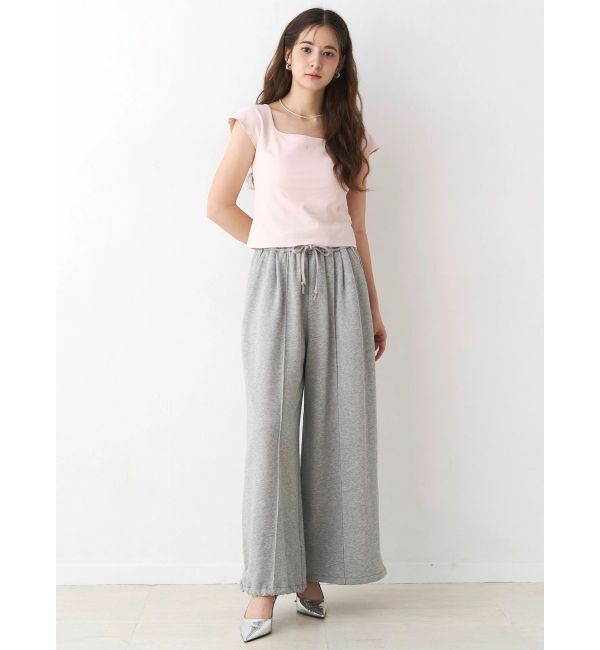 CALNAMUR「カップ付きフレンチスリーブトップス」|Tシャツ・カットソー|