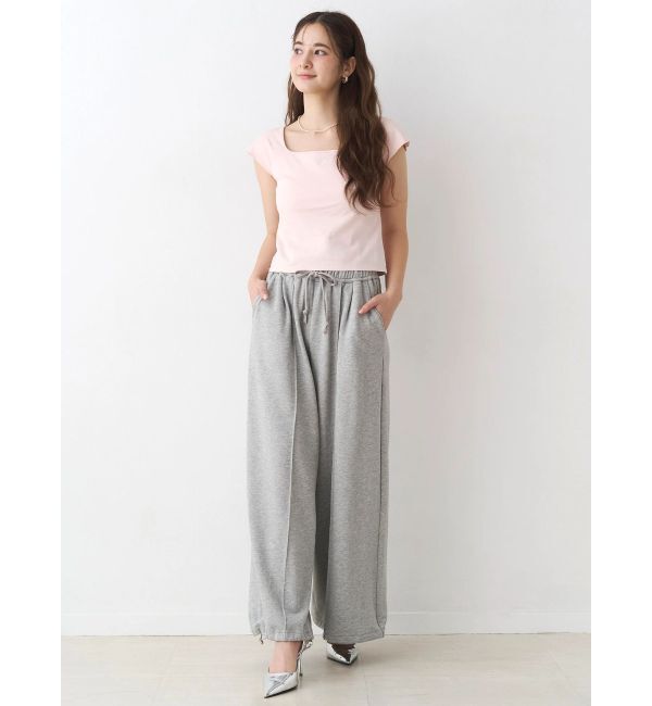 CALNAMUR「カップ付きフレンチスリーブトップス」|Tシャツ・カットソー|