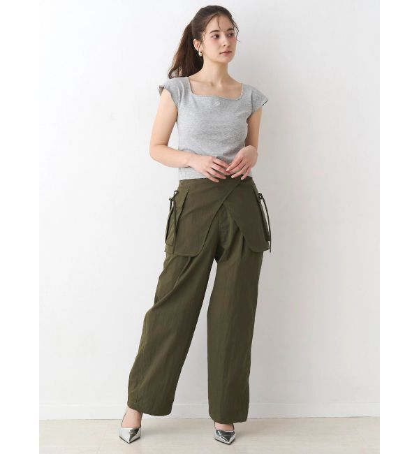 CALNAMUR「カップ付きフレンチスリーブトップス」|Tシャツ・カットソー|