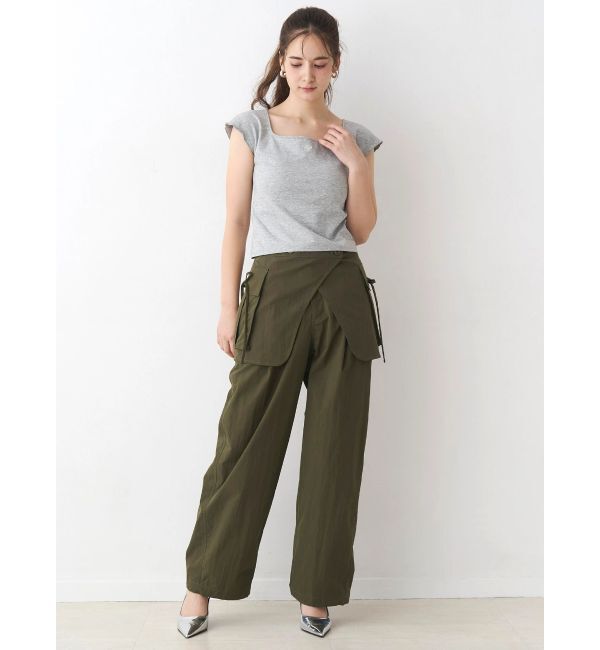 CALNAMUR「カップ付きフレンチスリーブトップス」|Tシャツ・カットソー|