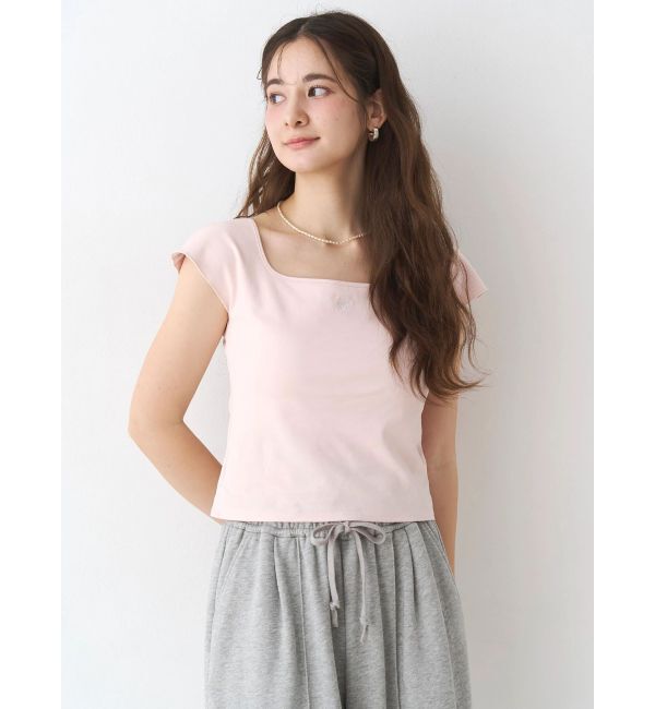 CALNAMUR「カップ付きフレンチスリーブトップス」|Tシャツ・カットソー|