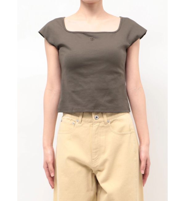 CALNAMUR「カップ付きフレンチスリーブトップス」|Tシャツ・カットソー|