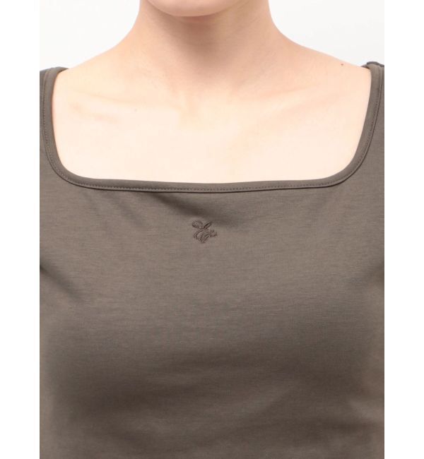 CALNAMUR「カップ付きフレンチスリーブトップス」|Tシャツ・カットソー|