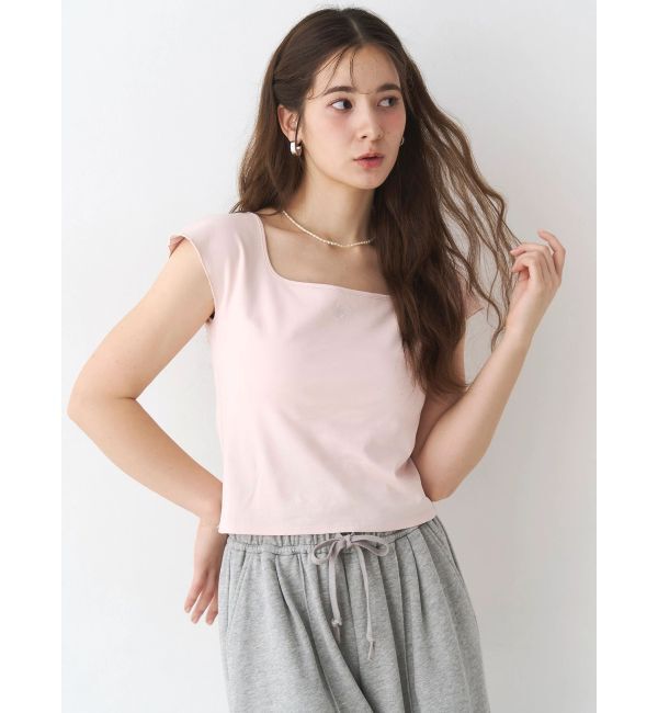 CALNAMUR「カップ付きフレンチスリーブトップス」|Tシャツ・カットソー|