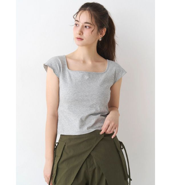 CALNAMUR「カップ付きフレンチスリーブトップス」|Tシャツ・カットソー|