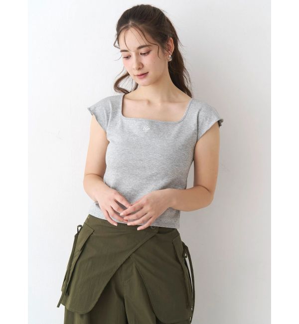 CALNAMUR「カップ付きフレンチスリーブトップス」|Tシャツ・カットソー|