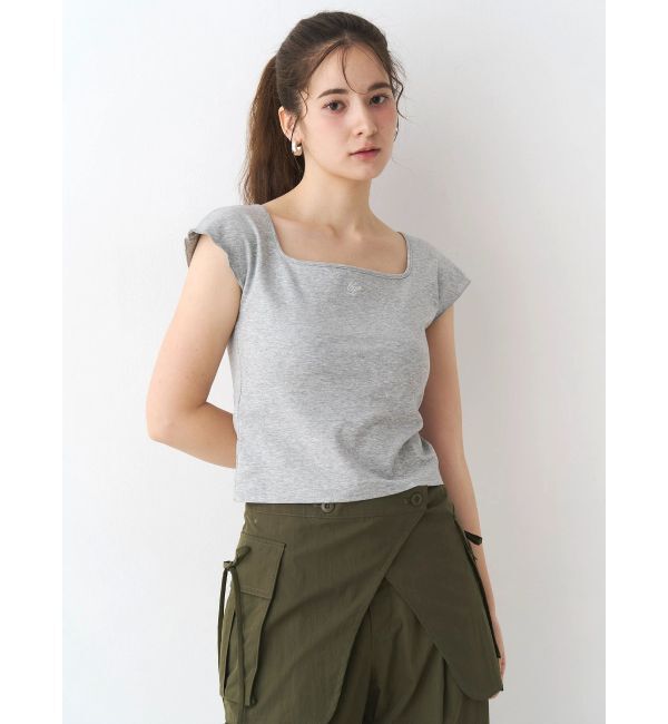 CALNAMUR「カップ付きフレンチスリーブトップス」|Tシャツ・カットソー|