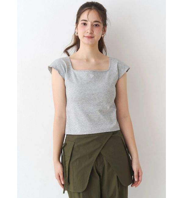 CALNAMUR「カップ付きフレンチスリーブトップス」|Tシャツ・カットソー|