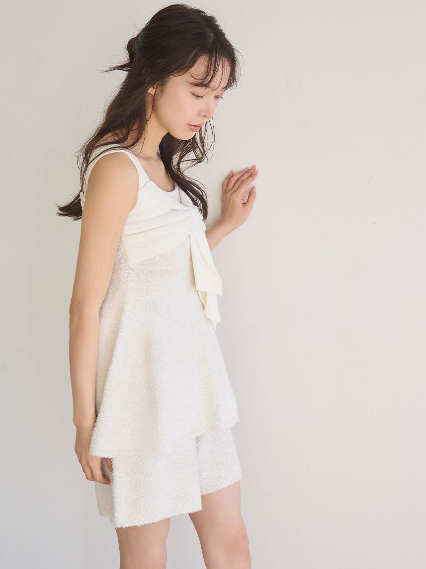 SNIDEL HOME「リボンツイードチュニック」|ルームウェア|