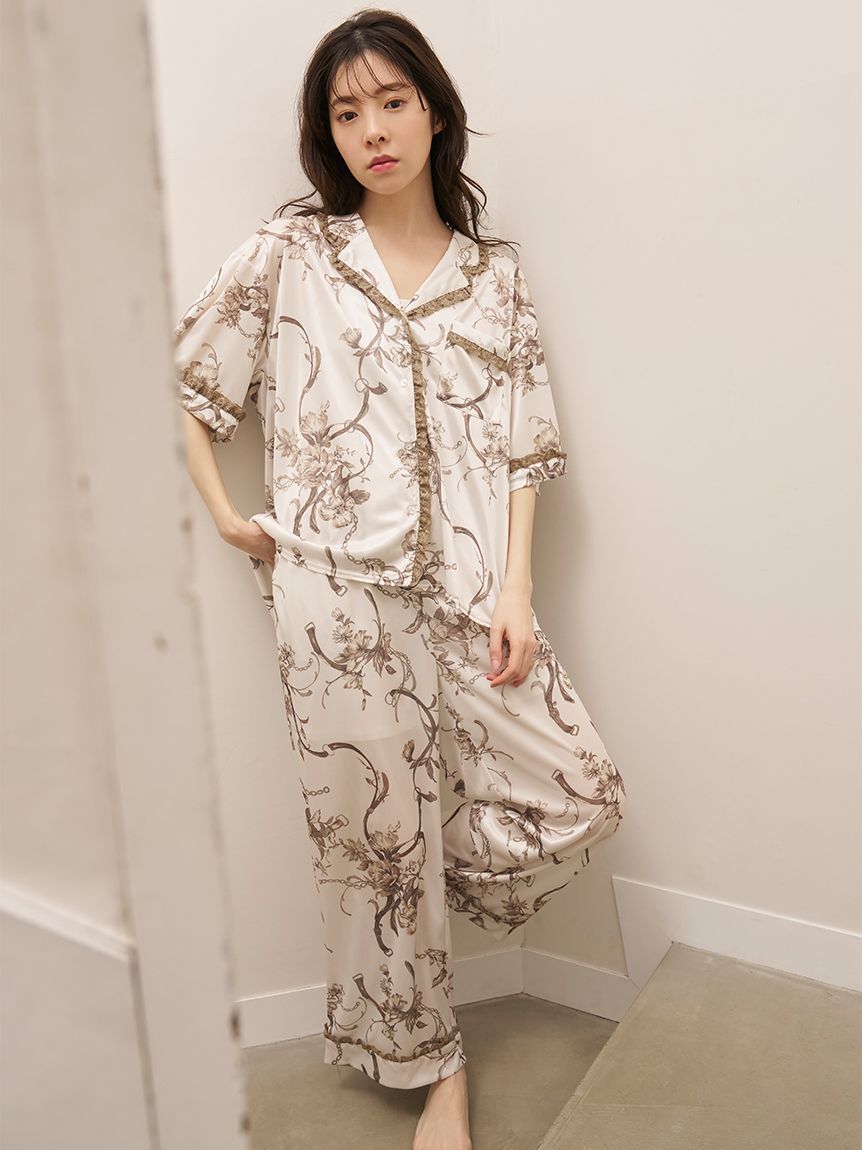 SNIDEL HOME「ブライトカットソースカーフロングパンツ」|ルームウェア|IVR