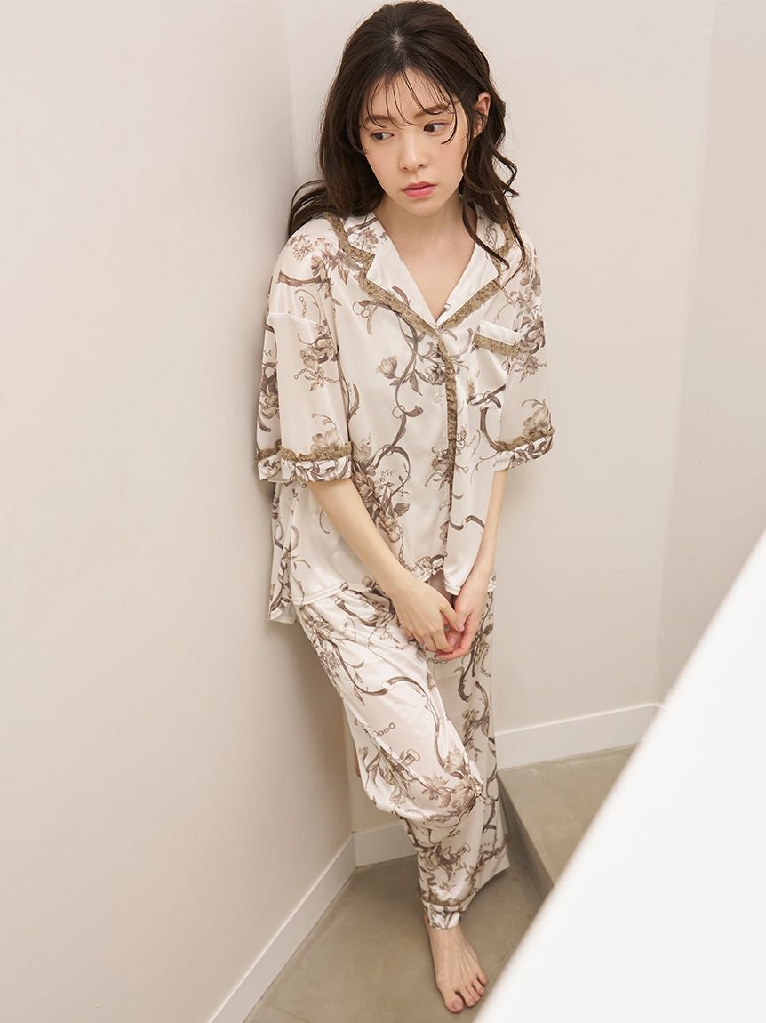 SNIDEL HOME「ブライトカットソースカーフロングパンツ」|ルームウェア|