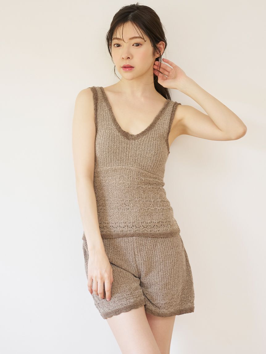 SNIDEL HOME「クロシェショートパンツ」|ルームウェア|