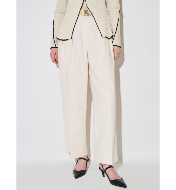 ELENDEEK「CHINO TUCKED PT」|その他|アイボリー