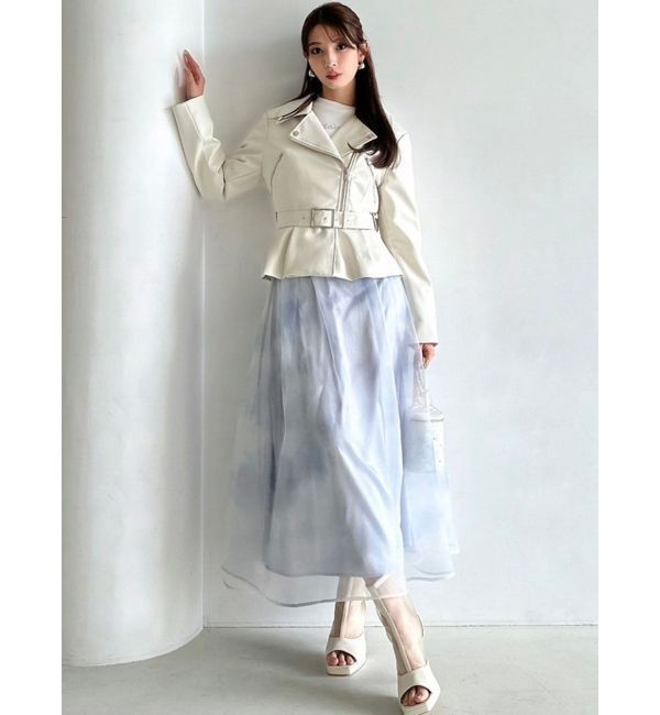 RESEXXY「グロッシーマーブルフレアスカート」|スカート|