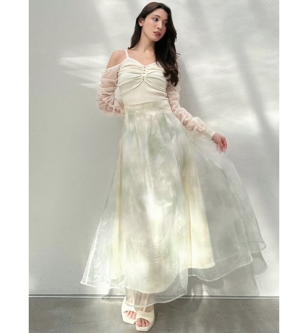 RESEXXY「グロッシーマーブルフレアスカート」|スカート|