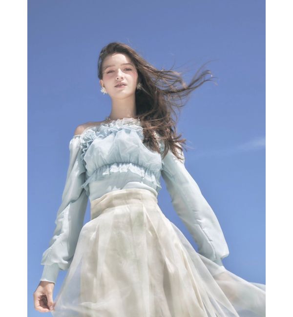 RESEXXY「グロッシーマーブルフレアスカート」|スカート|