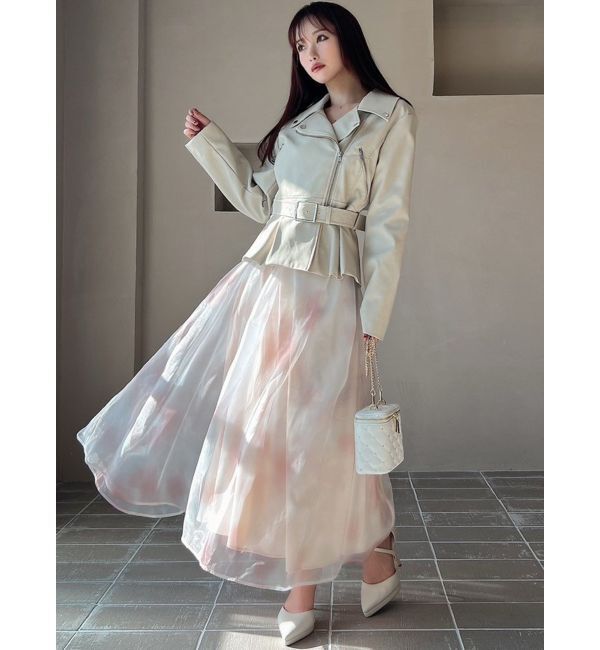 RESEXXY「グロッシーマーブルフレアスカート」|スカート|