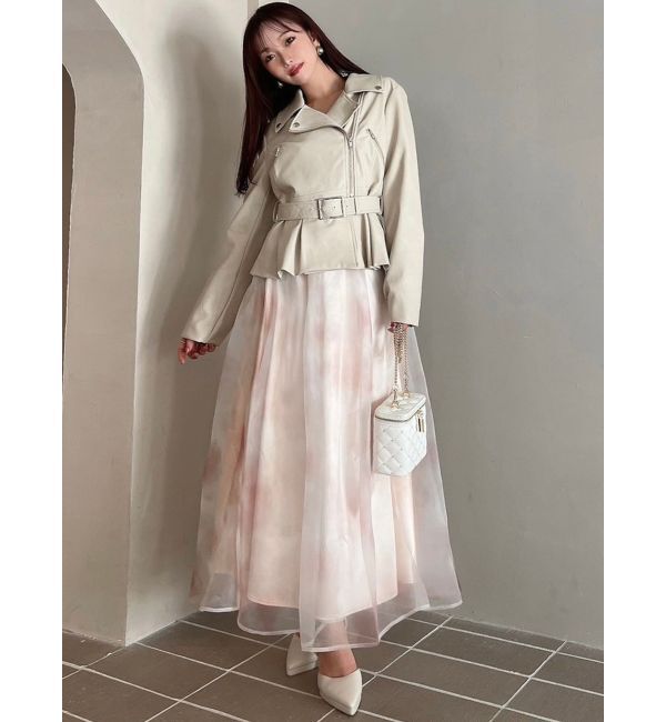 RESEXXY「グロッシーマーブルフレアスカート」|スカート|