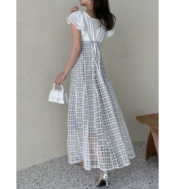 dazzlin「スパンコールチェックコルセットワンピース」|ワンピース|