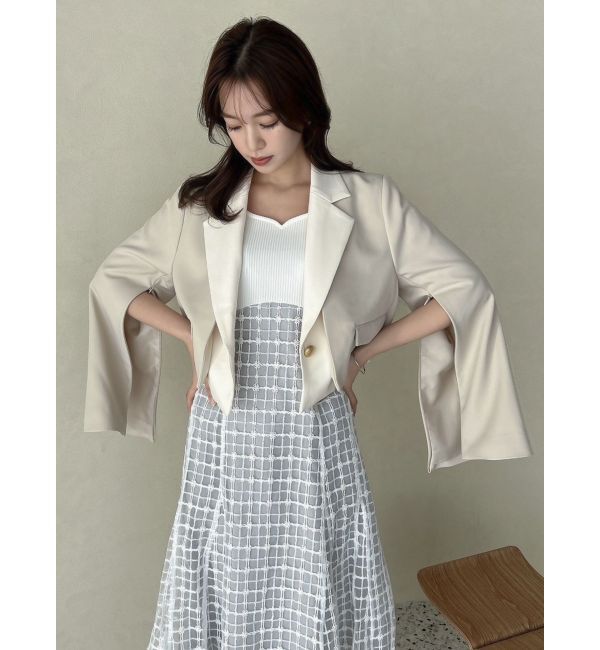 dazzlin「スパンコールチェックコルセットワンピース」|ワンピース|